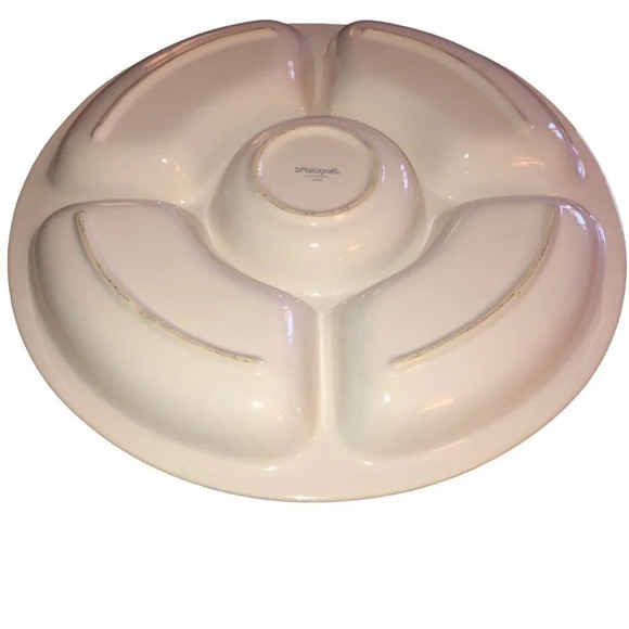 Village PFALTZGRAFF “Winter Frost” 5-Sectional Rnd Relish/Snack Platter Serving - Picture 5 of 6